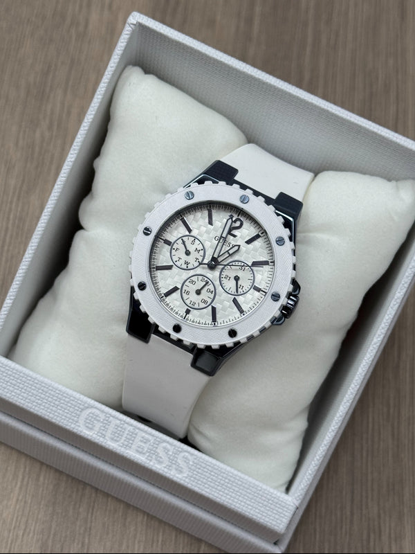 Reloj para mujer Guess W0149L6 Overdrive analógico de cuarzo con correa de silicona cinta azul