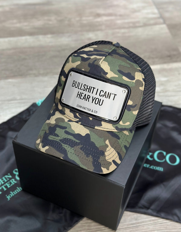 JOHN HATTER & CO BULLSHIT I CAN’T HEAR YOU CAMUFLADA PLACA METÁLICA
