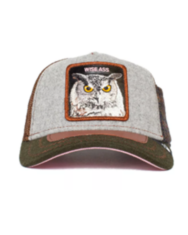 Goorin bros Wise Ass búho gris verde y marrón